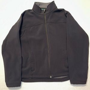 LL Bean Mens Full zip Jacket Sz XL Black Fleece lined warm layer winter coat